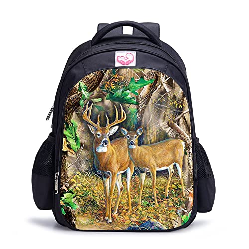 Sac à dos de loisirs cerf pour étudiants et adultes 41x28x12cm