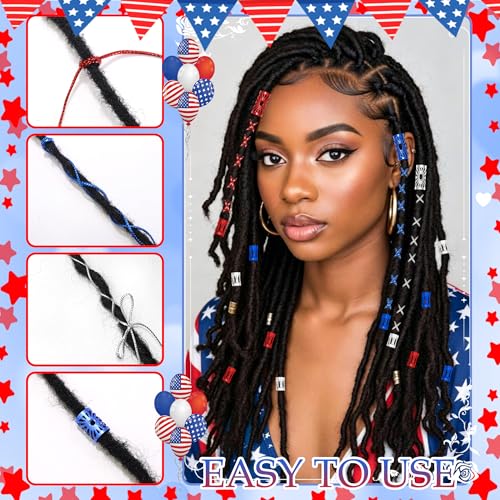 Accesorios para el cabello pinzas y aros color azul, rojo y plateado miniatura 6