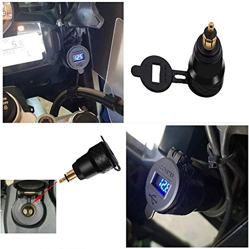 Meipire - Adattatore di ricarica con voltmetro per...