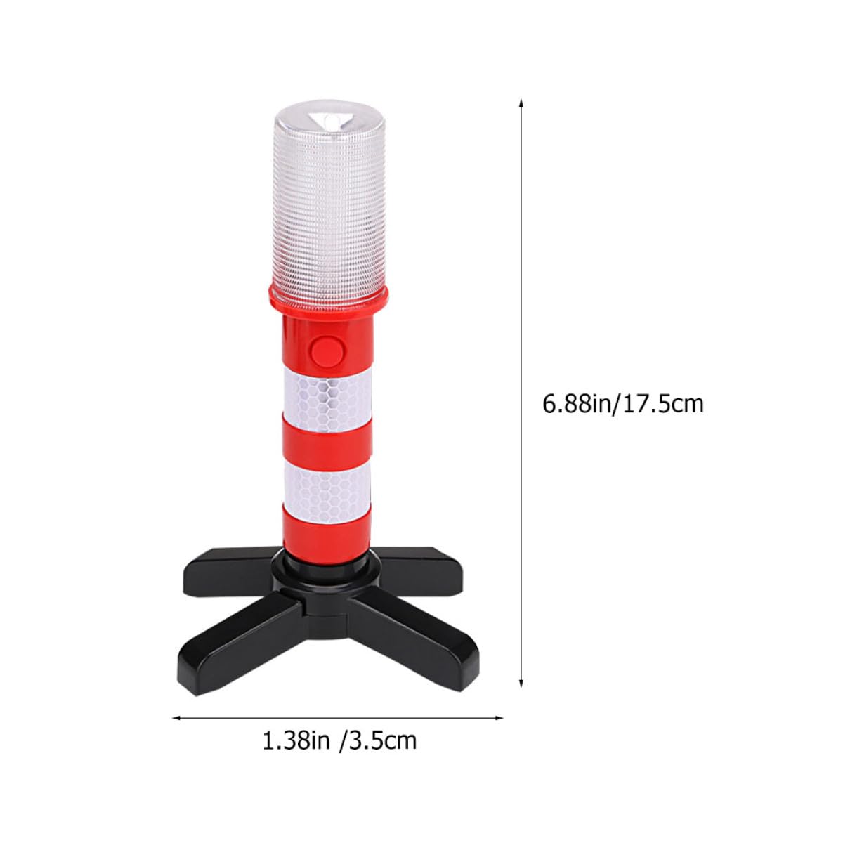 Ciieeo Luz de Emergencia LED Portátil Rojo, Superbrillante, para Control de Tráfico y Señalización de Advertencia, Funda Rígida y 1 Set
