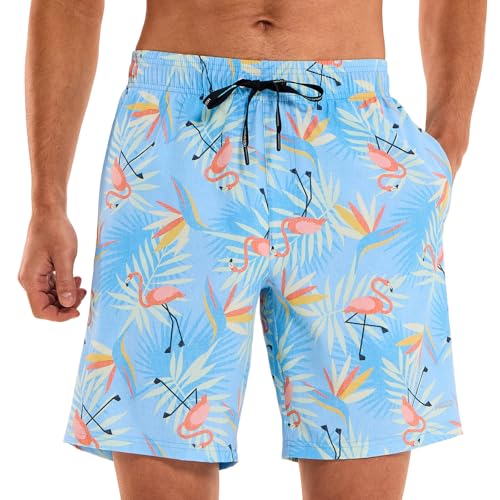 Image of HOdo Mens Swim Trunks with Mesh Liner 9 inch Quick Dry Swim Shorts Bathing Suits for Men Swimwear Board Shorts wiht Pockets