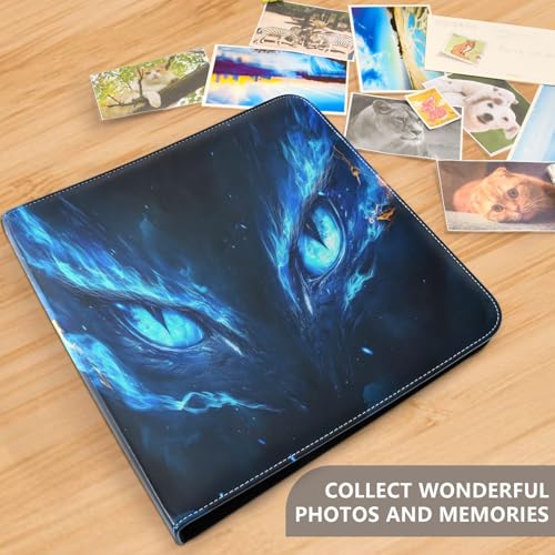 Álbum de fotos autoadhesivo Scrapbook FLildon Azul con Ojos de Dragón 3 anillas 40 páginas 8x10 para recuerdos miniatura 5