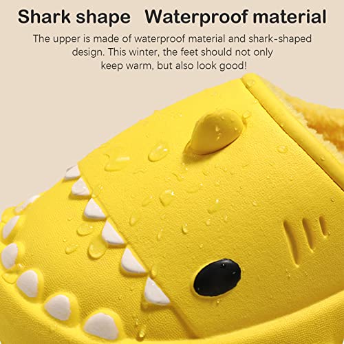 Menore Baby Shark Fuzzy Slippers Women Soft Plush Fluffy Furry Cozy Open Toe House Bedroom Shoes Indoor Outdoor Ladies Slide #TOP5