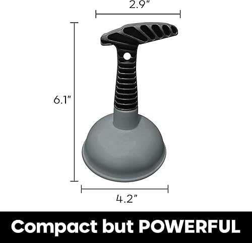 Miniatura 7 de Posicionador de fregadero, potente mini émbolo con mango corto, pequeña herramienta de desatascamiento fácil de usar para desagües de baño, ducha,