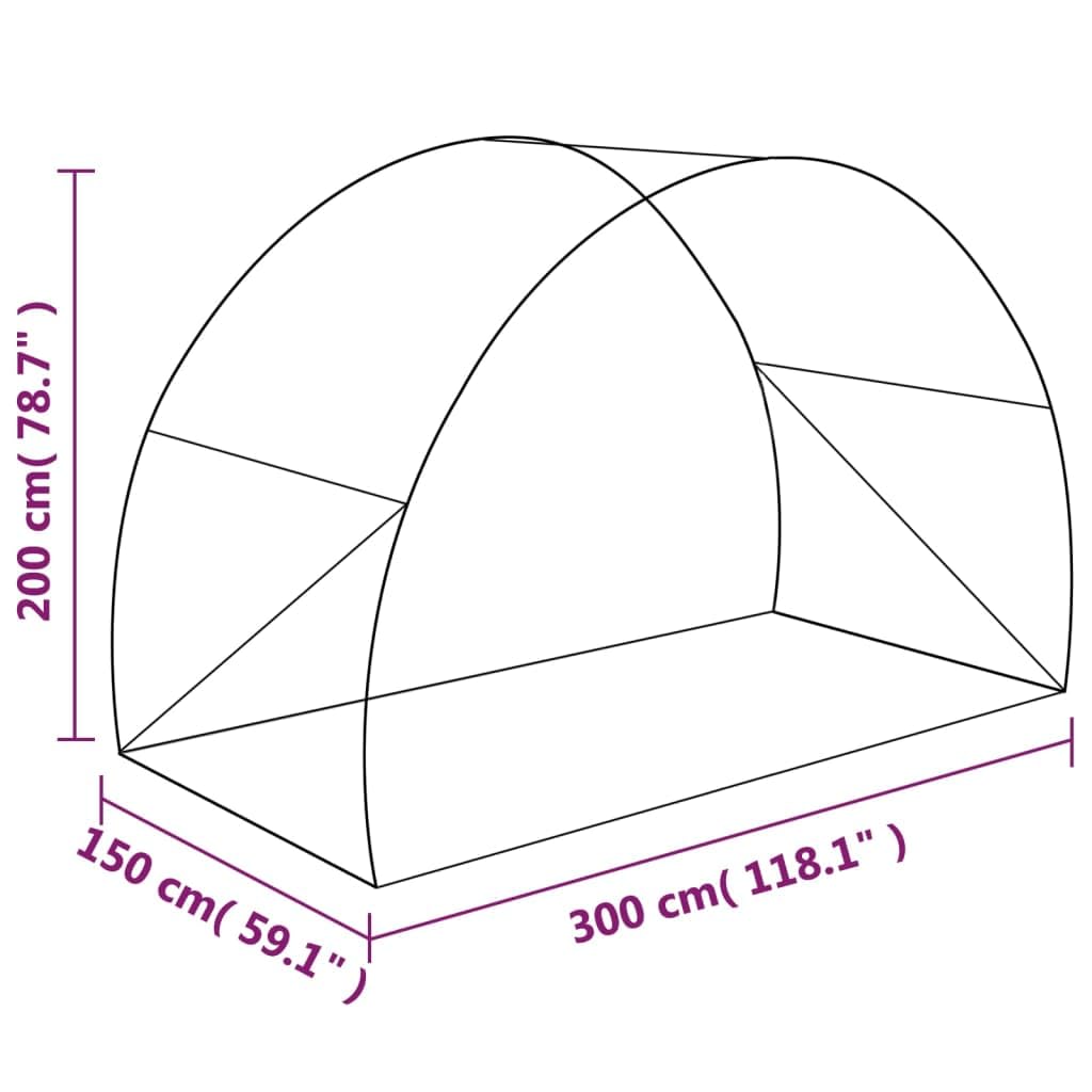 Serra da 4,5 m², 300 x 150 x 200 cm, con robusto telaio in acciaio, 2 finestre di ventilazione, porta, copertura resistente alle intemperie, ideale per giardino, piante, verdure, erbe, fiori