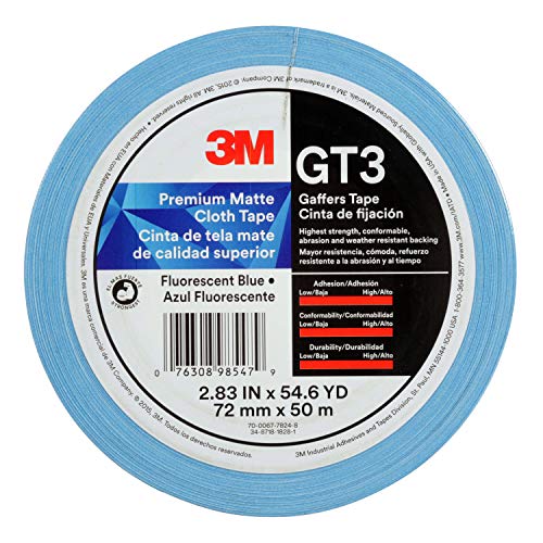 Image of 3M 98547 Tape GT3 72 mmx50 M 11 mil, Fluorescent Blue