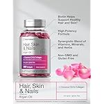 Horbäach Hair Skin and Nails Vitamins | 300 Softgels | with Biotin and Collagen | Infused with Argan Oil and Coconut Oil | Non-GMO, Gluten Free Supplement - Image 4