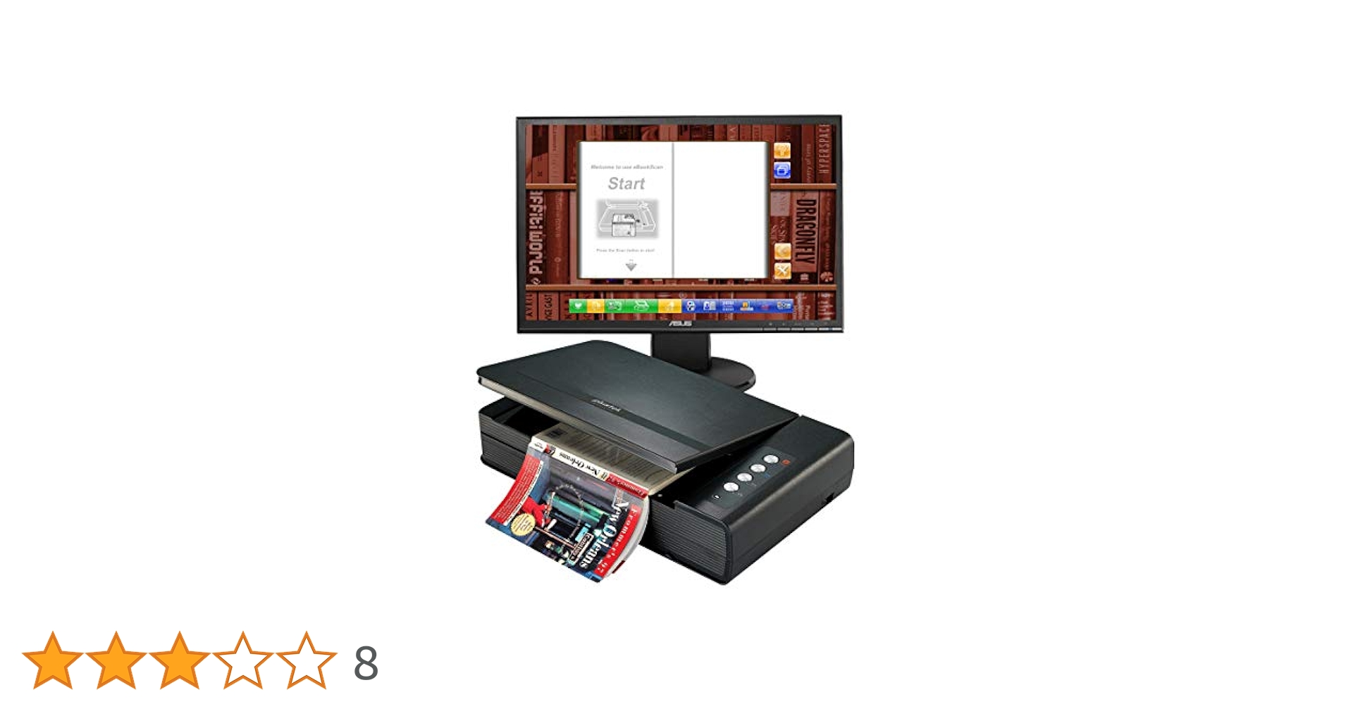 ブックスキャナ Plustek OpticBook4800 OpticBook 4800 (eBookScan)-Intuitive software allows you to