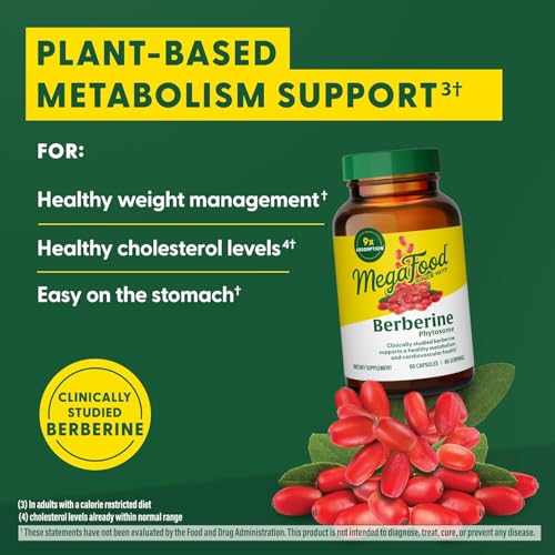 image for MegaFood Berberine Phytosome - Berberine Supplement 550 mg Per Serving