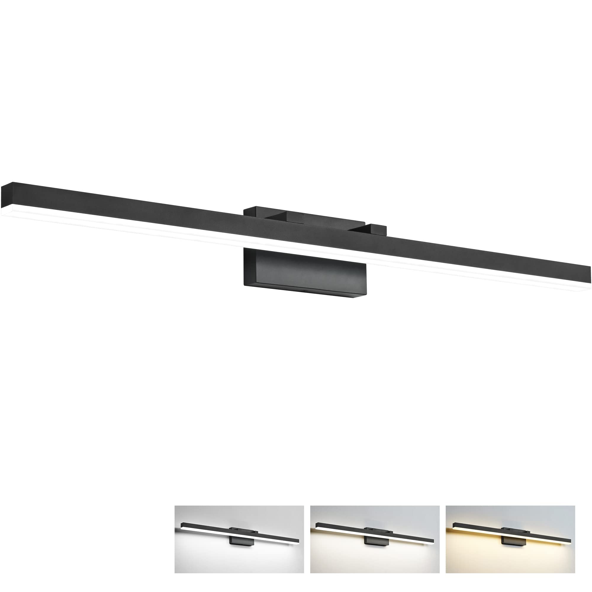 PRESDE Bathroom Light Fixtures Dimmable 3 Color temperatures 40in Black