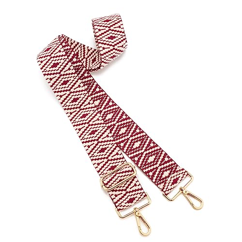 Image of Wide Shoulder Strap Adjustable Replacement Belt Guitar Style Crossbody Bag Handbag Strap Multicolor Canvas Straps(Wide:2in)(Color7)
