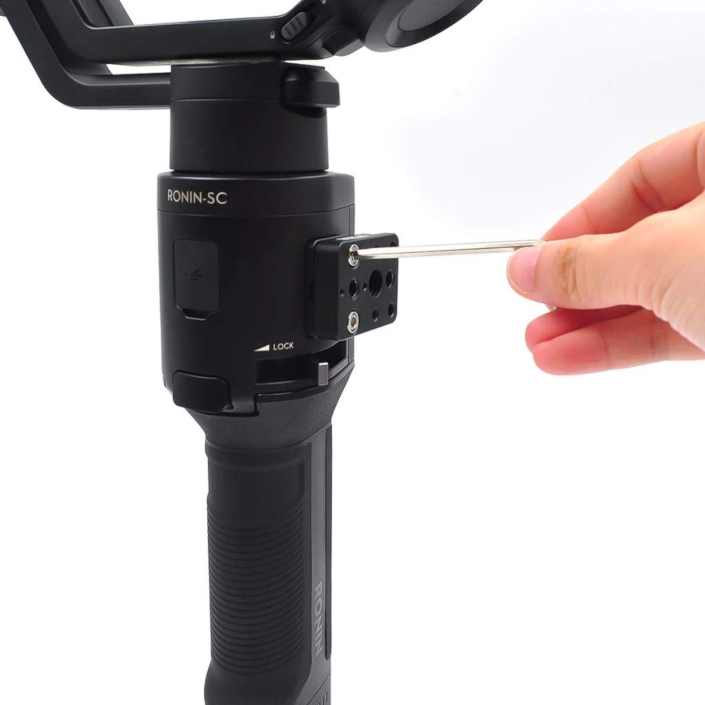 Aswadh Gimbal External Mounting Plate 1/4 Screw Monitor Holder for DJI  Ronin S/SC 61028661AWH