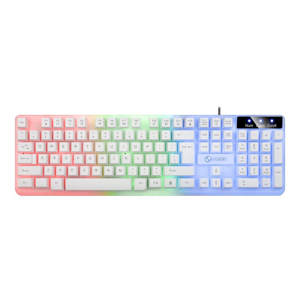 Amazon.co.jp: ワイヤーキーボードレインボーカラフルなUSBゲーミング