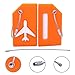 Silicone Luggage Tag with Name ID Card Perfect to Quickly Spot Luggage Suitcase (Plane 5Pcs Orange)