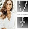 Bojueshaw Gothic Cross Pendant Necklace,Stainless Steel Cross Pendant,Vintage Cool jewellery for Special Occasions, Anniversaries,Festive,Birthady Gift #2