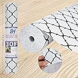 BHCORNERWhite Shelf Liners for Kitchen Cabinets Non-Adhesive,17.5" X30ft Kitchen Drawer Liner, Eva C