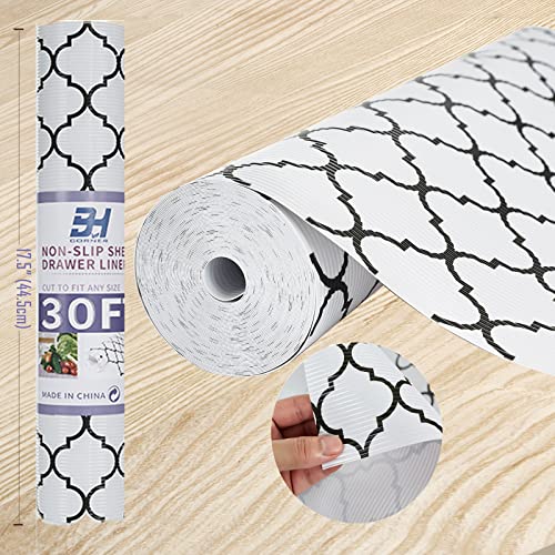 Bhcornerwhite Shelf Liners For Kitchen Cabinets Non-Adhesive,17.5" X30Ft Kitchen Drawer Liner, Eva Cabinet Mats For Kitchen Shelves,Waterproof Contact Paper For Cabinets,Refrigerator Liners. #TOP4