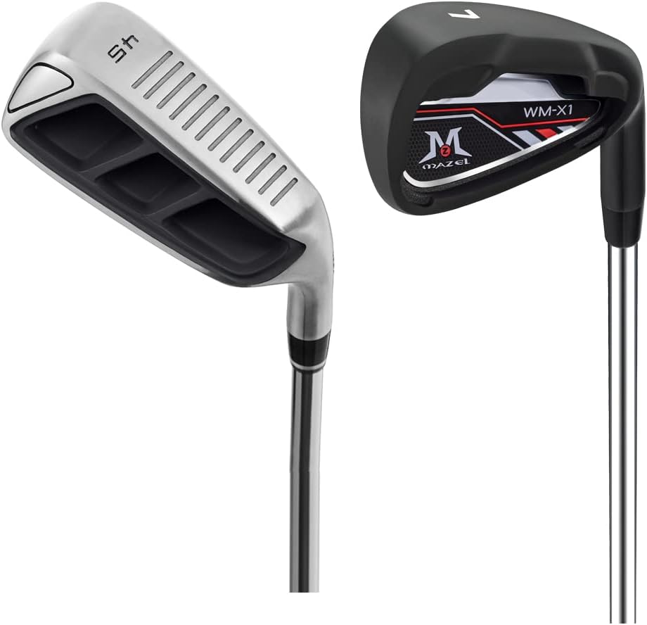 MAZEL Black Golf Chipper 45 Degree & Individual Golf 7 Iron,Bundle of 2