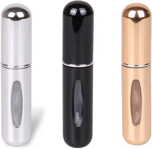 Atomizador de perfume recargable de 0.2 fl oz botella de spray portátil de niebla fina (platanegrooro) - Contenedor de cosméticos de viaje a prueba