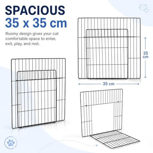 Puerta para jaula de mascotas pequeñas, hámster y animales con rejilla de hierro 4