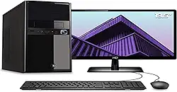 Computador Desktop Completo Quantum Intel Core i3 6GB HD 500GB Monitor 19.5" HDMI LED com mouse e teclado, PRETO, Média, 29230