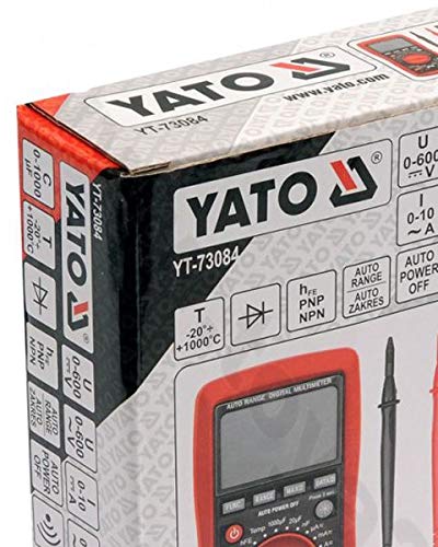 Yato Digital Multimeter Red and Black, YT-73084: Buy Online at
