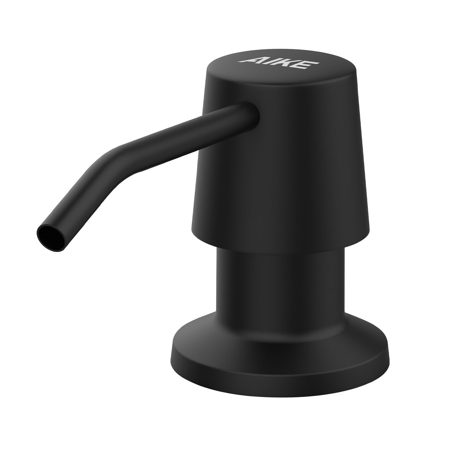 AIKE Dispensador de Jabón de Cocina, Dispensador de Jabón para Fregadero de Acero Inoxidable con Botella, Capacidad 500ml, para Fregaderos de Baños y Cocinas Negro