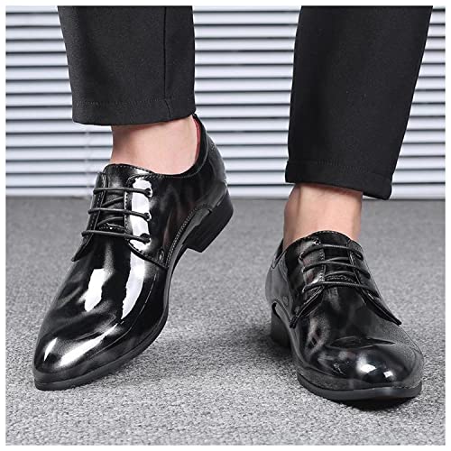 Men's Patent Leather Tuxedo Dress Shoes Formal Oxfords Business Derby Comfortable Classic Wedding Party Shoes2