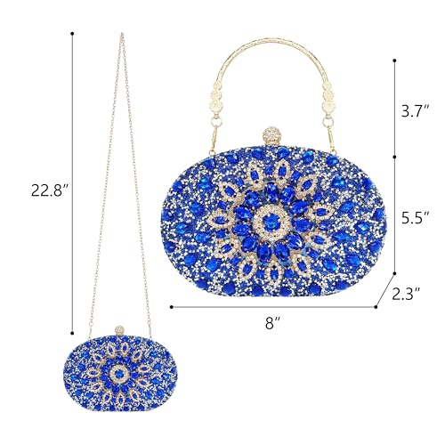 Image of MAIRLOM Rhinestone Clutch Purses for Women Evening Bag Sparkly Handbag | Diamond Clutches Purse Glitter Crystal Gemstone Shoulder Bags Luxury Handbags for Wedding Formal Party Prom