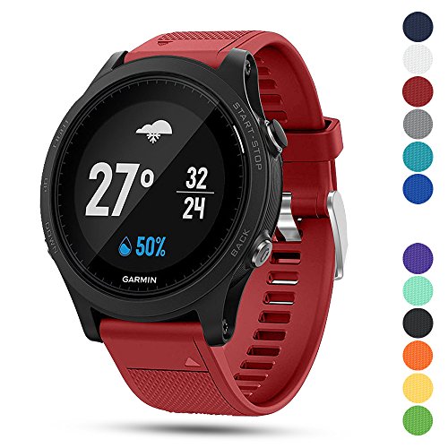 Ysang for Garmin Forerunner 935 GPS Accessory Watch Band, 22mm Width Soft Silicone Quick Install Sport Watch Strap Bracelet Wristband for Garmin Forerunner 935 GPS Smart Watch