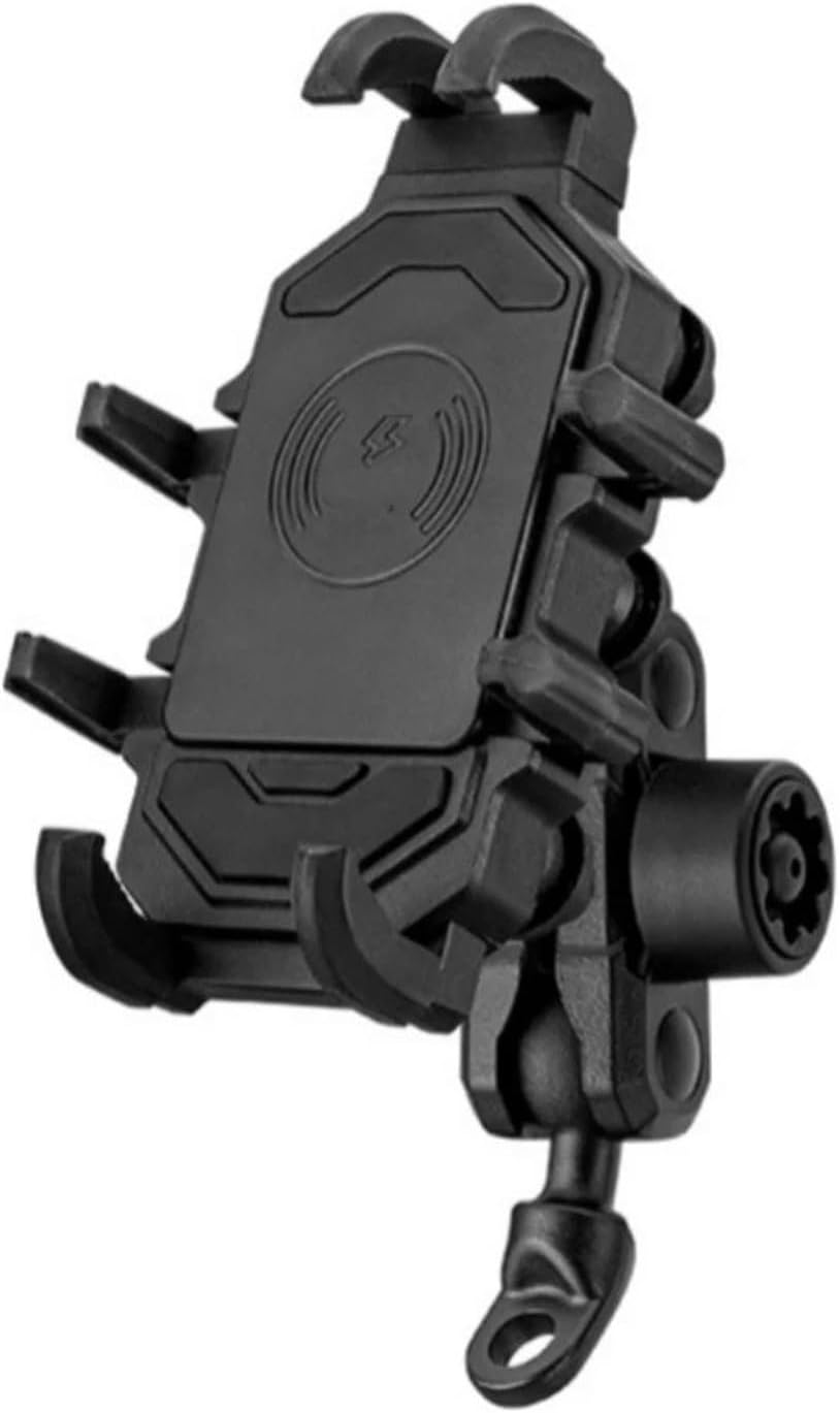 Bike Phone Mount Motorcycle Phone Holder 360° View Shockproof Anti-Theft Eight-Claw Fixation GPS Bracket Clip Riding Scooter Bicycle Accessories Bicycle Phone Holder(Mirror)