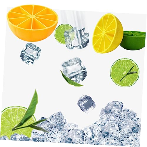 Molde para cubitos de hielo forma limón silicona 2 piezas miniatura 3