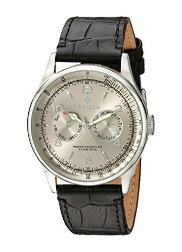 �C���r�N�^ Invicta Men's �����Y �j���p 6749 Vintage Silver Dial Black Leather Watch ���v [���s�A���i]