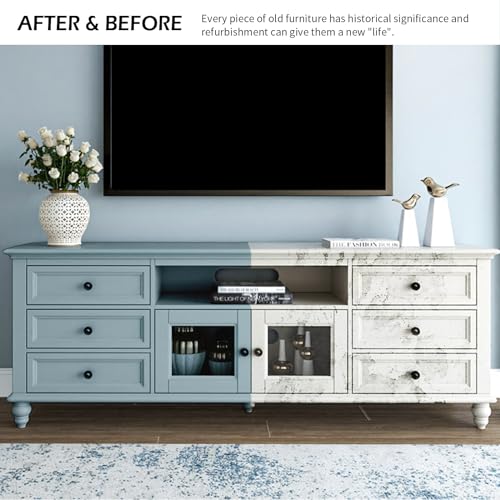 Jungarian Furniture Paint 32oz - Water-based & Low Odor No Sanding All-in-One - Matte Finish Indoor Outdoor Wood Paint for Cabinets, Doors, Tables and Dressers, Faded Flaxflower