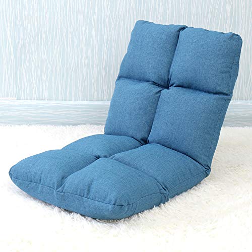 Fauteuil de sol pliable bleu foncé avec dossier réglable à 5 vitesses - 2