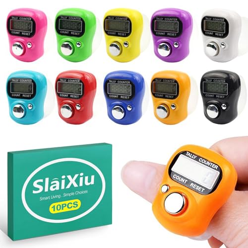 slaixiu 10 Pcs Digital Finger Clicker Counter, Hand Tally Clickers