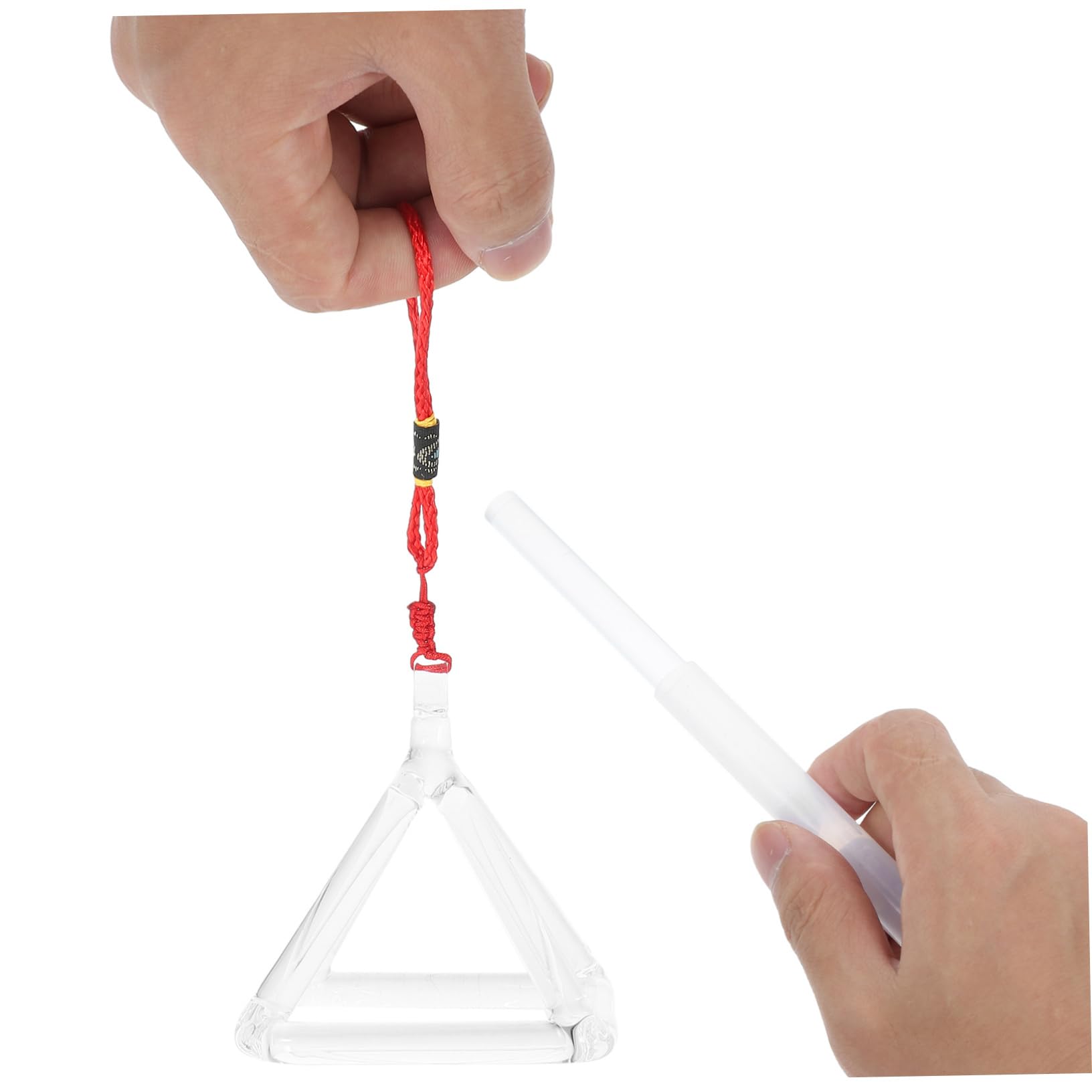 Set Piramide Cantante in Cristallo Trasparente 3 Pollici per Meditazione | Strumento Battente, Profilo Decorativo, Adatto a Terapia del Suono e Uso Meditativo Stile Casuale