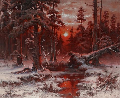 Toile paysage de forêt d'hiver Klever pour réchauffer l'ambiance de votre salon