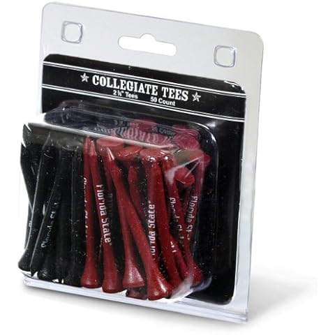 Team Golf NCAA Florida State Seminoles Pack Of 50 Golf Tees 2-3/4" Golf Tees, 50 Pack, Regulation Size, Multi Team Colors Cover