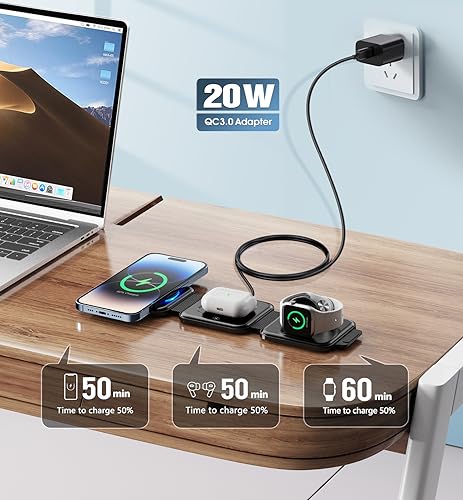 Apple Devices Travel Charging Station + Wireless Charger Pad
