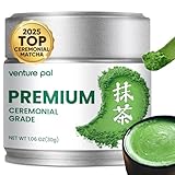 Venture Pal Ceremonial Grade Matcha Powder, Premium First Harvest Green Tea Powder – 100% Pure Matcha Tea, Vegan, Gluten-Free, Sugar-Free with No Additives (30g/1.06oz)