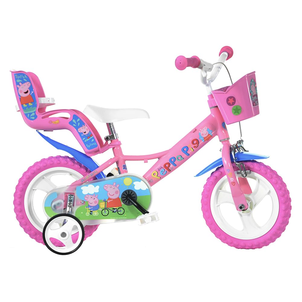 Dino Bikes (12" Wheel) Peppa Pig Children's Bicycle - Pink