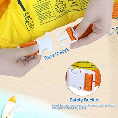image for Gogokids Kids Swim Vest Life Jacket, Swimming Aid Armbands for Toddler