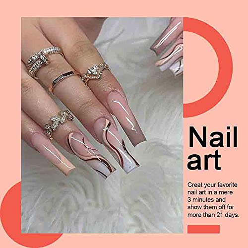 Miniatura 7 de Arte Clavo Esmalte de uñas de gel rosa lechosa de 0.5 fl oz, con luz LED, UV, remojado, transparente, rosa nude, manicura francesa, rosa claro,