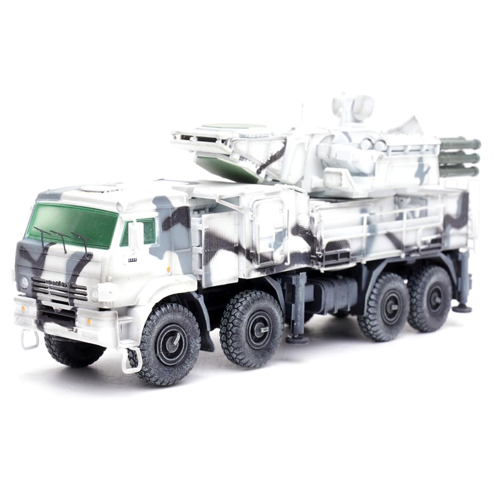 Panzerkampf | 1:72 Scale Military Diecast | Pantsir-S1 Ru Air Defense Weapon System | Tri-Colour Arctic Camouflage | Model 12215PA