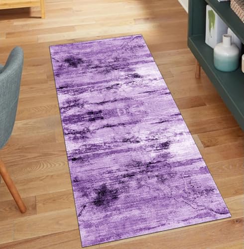 Alfombra de pasillo lavable de 80x180 cm con diseño abstracto elegante 2