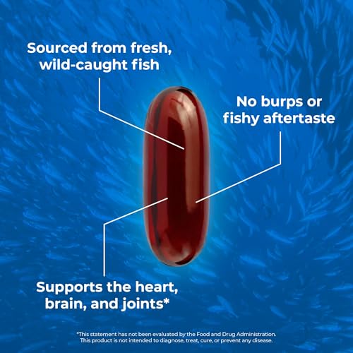 Image of OMAPURE Fish Oil Omega 3 Supplements - Triple Strength - High EPA, DHA - IFOS Lab Tested - Supports Heart & Brain Health - Burpless Capsules - Wild Caught - (10 Bottles - 120 Softgels Per Bottle)