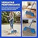 TOYANDONA Broom Head Replacement with Hard Bristles, Dark Blue Industrial and Home Use Sweeping Brush Attachment for Indoor Floor Cleaning
