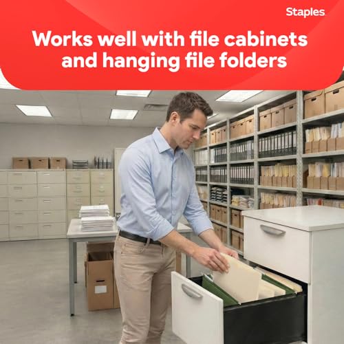 Image of Staples File Jackets, Letter Size, 1 Inch Expansion, Manila, 50 /Pack