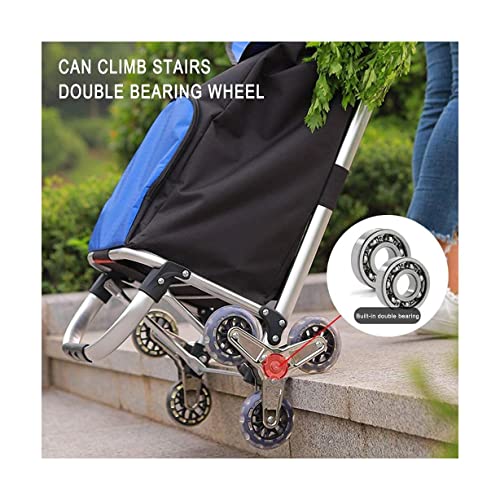 QUANLI Faltbarer Einkaufstrolley aus Aluminiumlegierung, faltbar, mit extra großer wasserdichter Einkaufstasche… – Bild 7